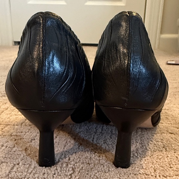 France’s Valentine Britta Ruched Heel Sz 9.5 Black - Picture 7 of 8